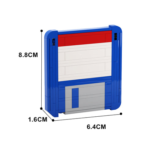 (Gobricks version) 60pcs MOC-82252 Save Icon (Floppy Disk) Update