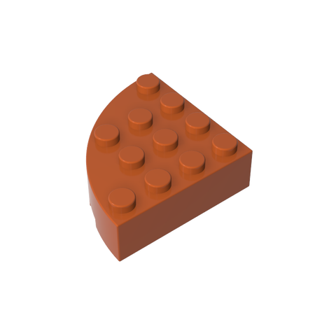 Gobricks,Brick Round Corner 4 x 4 Full Brick,2577