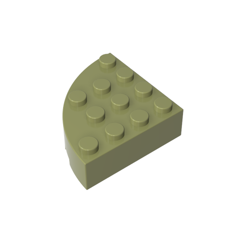 Gobricks,Brick Round Corner 4 x 4 Full Brick,2577