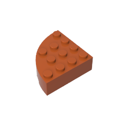 Brick Round Corner 4 x 4 Full Brick ,2577