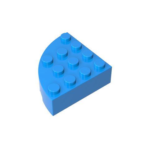 Gobricks,Brick Round Corner 4 x 4 Full Brick,2577