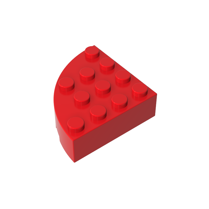 Gobricks,Brick Round Corner 4 x 4 Full Brick,2577
