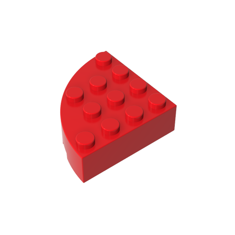 Gobricks,Brick Round Corner 4 x 4 Full Brick,2577