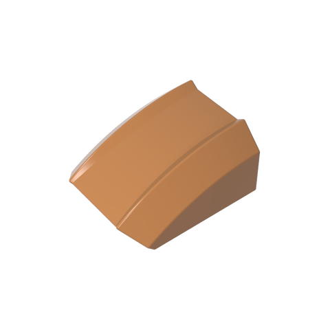 Gobricks,Slope Curved 2 x 2 with Lip, No Studs,30602,47904,28659,54415