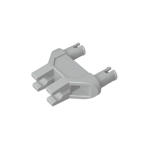Gobricks,Technic Pin Double Triangle 1 x 3 with 2 Clips Completely Round Pinholes,47994,19159,65572