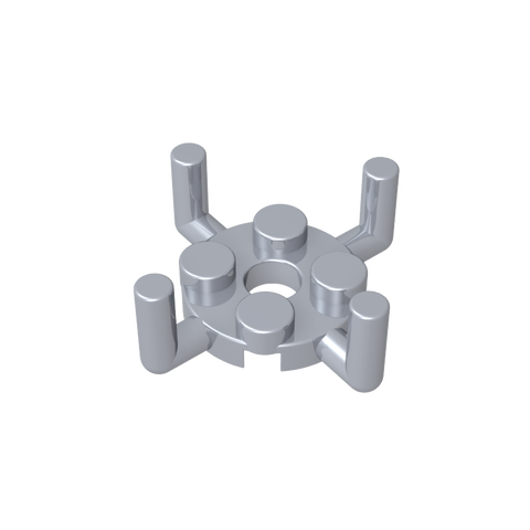 Gobricks,Plate Round 2 x 2 with Pin Hole and 4 Arms Up,98284,65738