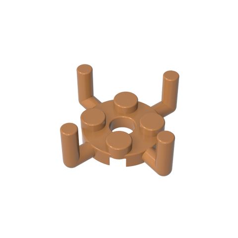 Gobricks,Plate Round 2 x 2 with Pin Hole and 4 Arms Up,98284,65738