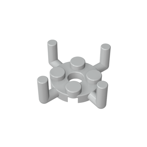 Gobricks,Plate Round 2 x 2 with Pin Hole and 4 Arms Up,98284,65738