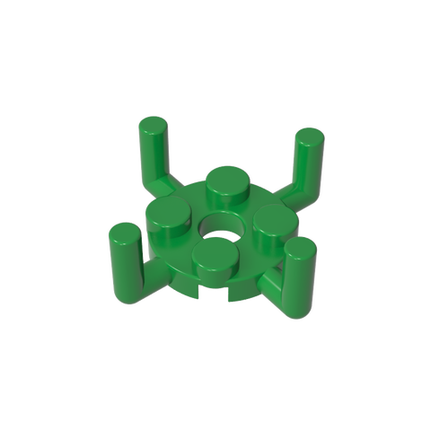 Gobricks,Plate Round 2 x 2 with Pin Hole and 4 Arms Up,98284,65738