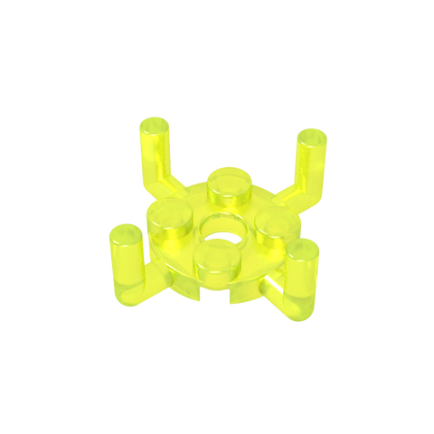 Gobricks,Plate Round 2 x 2 with Pin Hole and 4 Arms Up,98284,65738