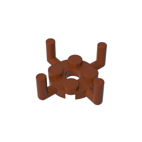 Gobricks,Plate Round 2 x 2 with Pin Hole and 4 Arms Up,98284,65738