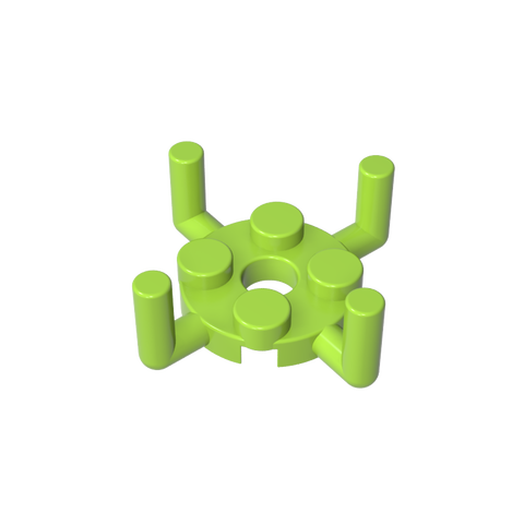 Gobricks,Plate Round 2 x 2 with Pin Hole and 4 Arms Up,98284,65738