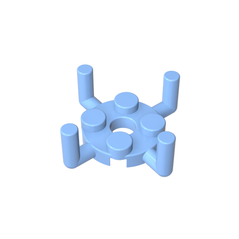 Gobricks,Plate Round 2 x 2 with Pin Hole and 4 Arms Up,98284,65738