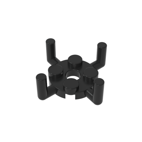 Gobricks,Plate Round 2 x 2 with Pin Hole and 4 Arms Up,98284,65738