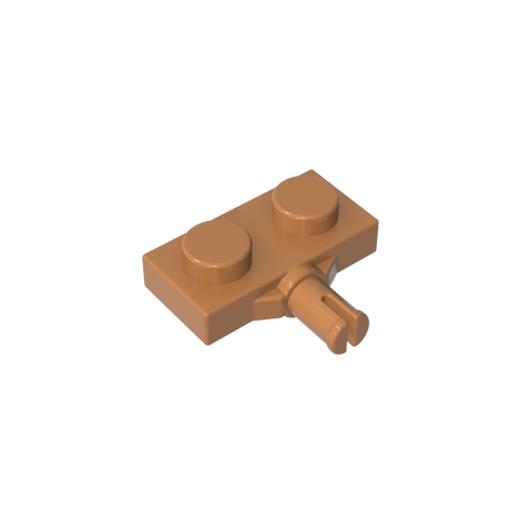 Gobricks,Plate Special 1 x 2 with Wheel Holder, Single Slit,21445,66897