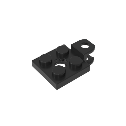 Gobricks,Plate Special 2 x 2 with Towball Socket, Short, Flattened with Holes and Axle Hole in Center,63082,42478
