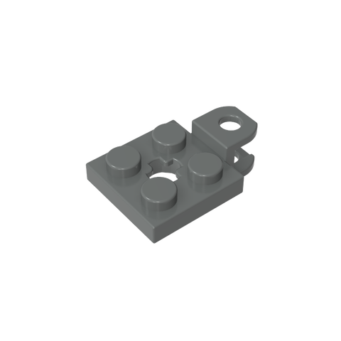 Gobricks,Plate Special 2 x 2 with Towball Socket, Short, Flattened with Holes and Axle Hole in Center,63082,42478