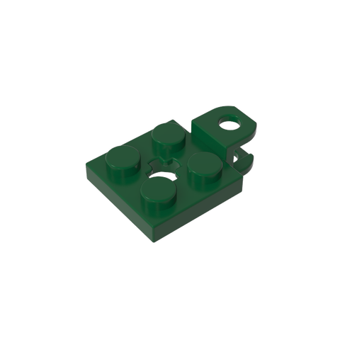 Gobricks,Plate Special 2 x 2 with Towball Socket, Short, Flattened with Holes and Axle Hole in Center,63082,42478