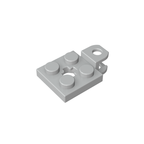 Gobricks,Plate Special 2 x 2 with Towball Socket, Short, Flattened with Holes and Axle Hole in Center,63082,42478