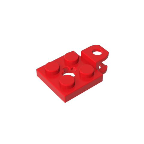 Gobricks,Plate Special 2 x 2 with Towball Socket, Short, Flattened with Holes and Axle Hole in Center,63082,42478