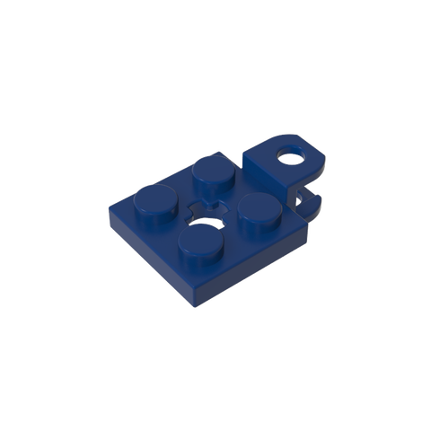 Gobricks,Plate Special 2 x 2 with Towball Socket, Short, Flattened with Holes and Axle Hole in Center,63082,42478