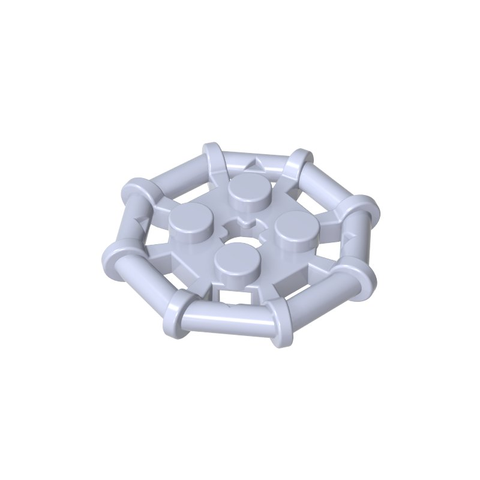 Gobricks,Plate Special 2 x 2 with Bar Frame Octagonal, Reinforced, Completely Round Studs,75937,30033