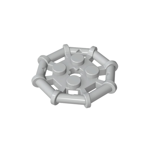 Gobricks,Plate Special 2 x 2 with Bar Frame Octagonal, Reinforced, Completely Round Studs,75937,30033