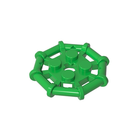 Gobricks,Plate Special 2 x 2 with Bar Frame Octagonal, Reinforced, Completely Round Studs,75937,30033