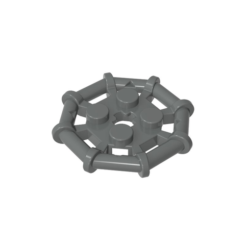 Gobricks,Plate Special 2 x 2 with Bar Frame Octagonal, Reinforced, Completely Round Studs,75937,30033