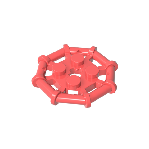 Gobricks,Plate Special 2 x 2 with Bar Frame Octagonal, Reinforced, Completely Round Studs,75937,30033