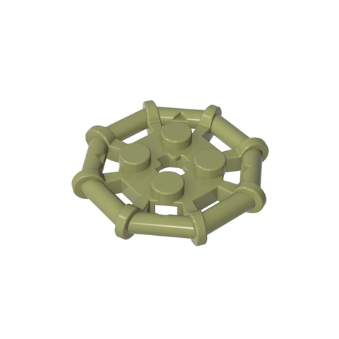Gobricks,Plate Special 2 x 2 with Bar Frame Octagonal, Reinforced, Completely Round Studs,75937,30033