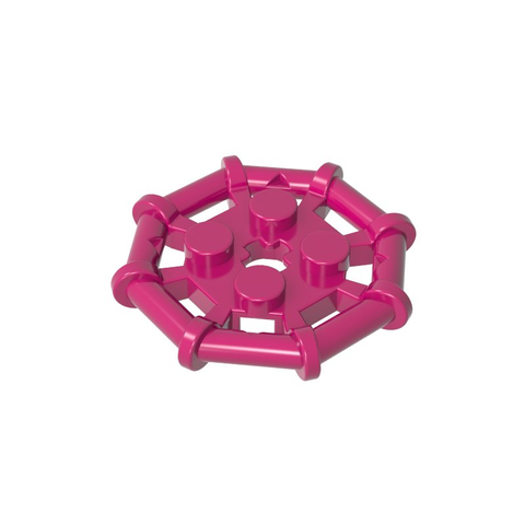 Gobricks,Plate Special 2 x 2 with Bar Frame Octagonal, Reinforced, Completely Round Studs,75937,30033