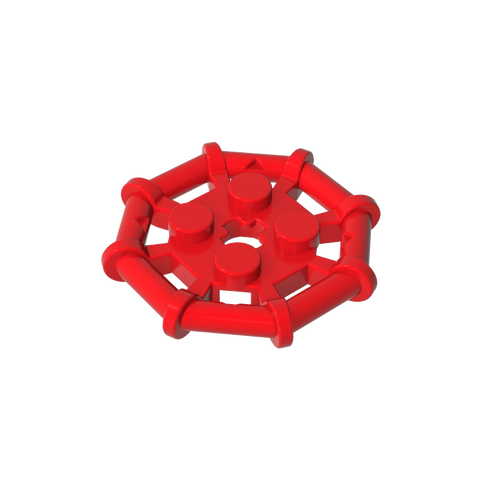 Gobricks,Plate Special 2 x 2 with Bar Frame Octagonal, Reinforced, Completely Round Studs,75937,30033