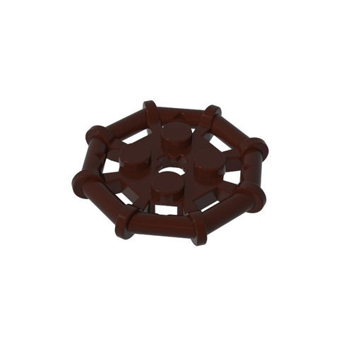 Gobricks,Plate Special 2 x 2 with Bar Frame Octagonal, Reinforced, Completely Round Studs,75937,30033