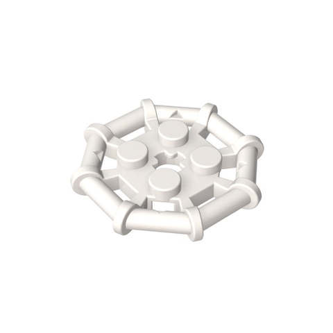 Gobricks,Plate Special 2 x 2 with Bar Frame Octagonal, Reinforced, Completely Round Studs,75937,30033