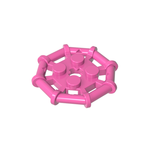 Gobricks,Plate Special 2 x 2 with Bar Frame Octagonal, Reinforced, Completely Round Studs,75937,30033