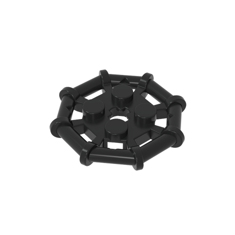 Gobricks,Plate Special 2 x 2 with Bar Frame Octagonal, Reinforced, Completely Round Studs,75937,30033