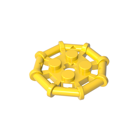Gobricks,Plate Special 2 x 2 with Bar Frame Octagonal, Reinforced, Completely Round Studs,75937,30033