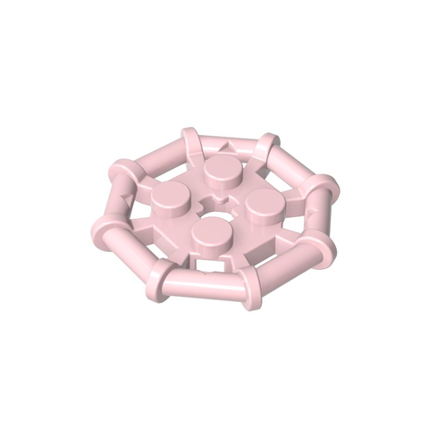 Gobricks,Plate Special 2 x 2 with Bar Frame Octagonal, Reinforced, Completely Round Studs,75937,30033