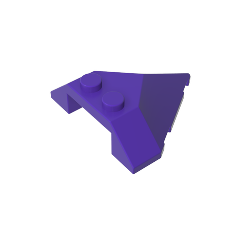 Gobricks,Wedge Sloped 4 x 4 Pointed,22391