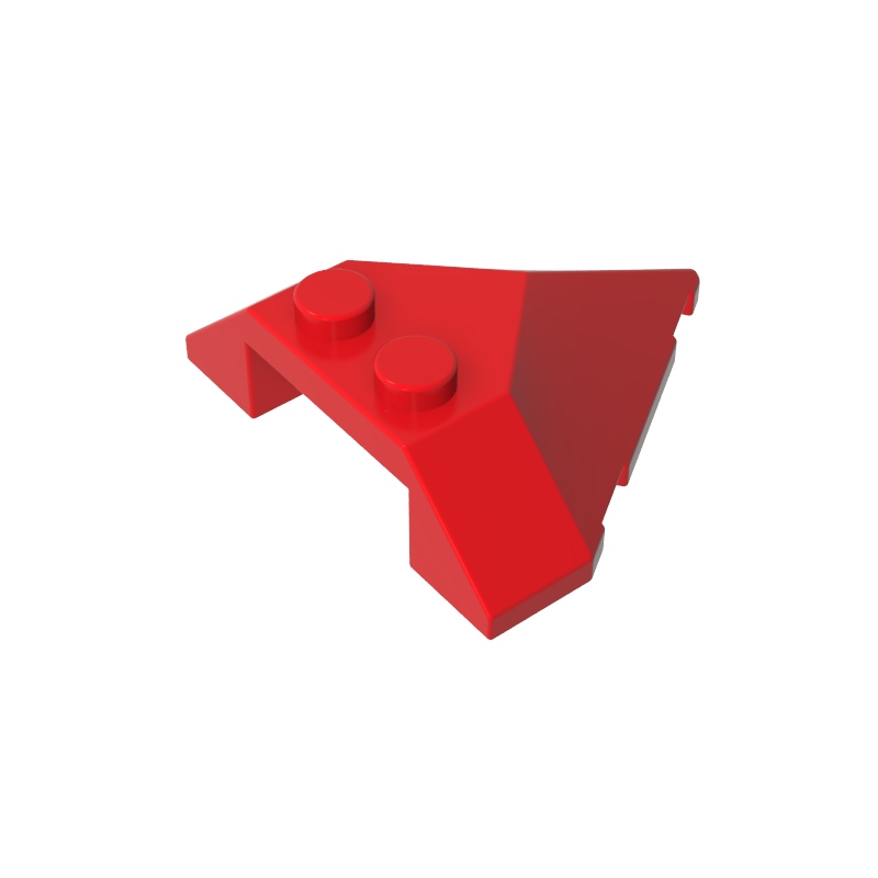 Gobricks,Wedge Sloped 4 x 4 Pointed,22391