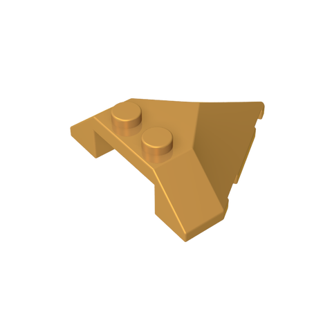 Gobricks,Wedge Sloped 4 x 4 Pointed,22391