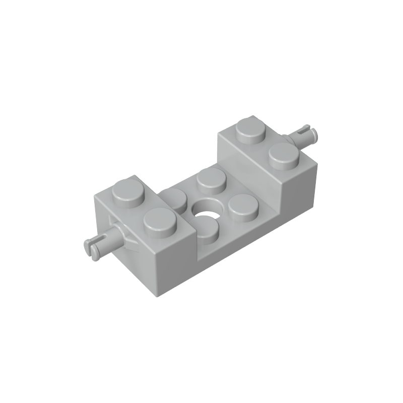 Gobricks,Brick Special 2 x 4 with Wheels Holder, Single Slit with 2 x 2 Cutout,18892,42947