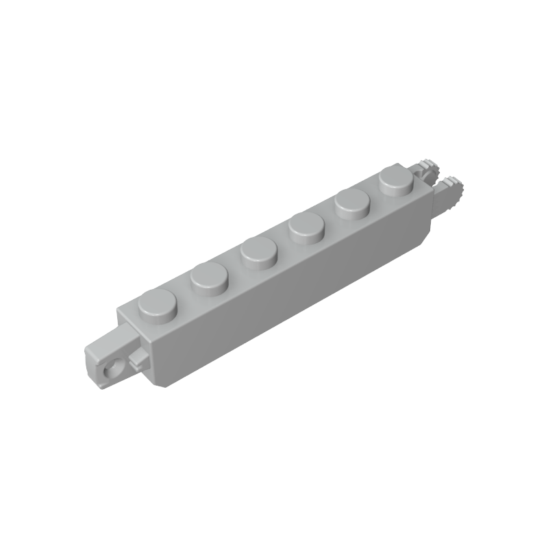 Gobricks,Hinge Brick 1 x 6 Locking with 1 Finger Vertical End and 2 Fingers Vertical End, 9 Teeth,30388,53914