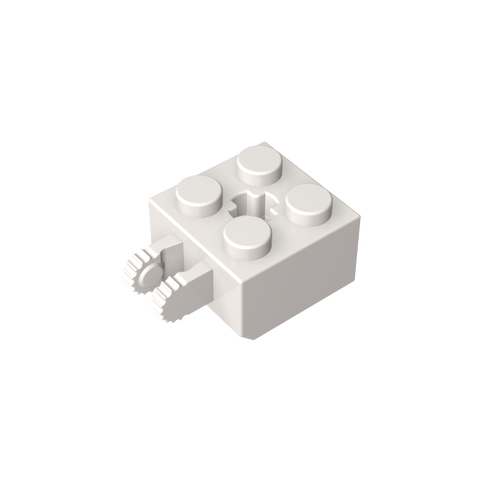 Gobricks,Hinge Brick 2 x 2 Locking with 2 Fingers Vertical and Axle Hole,40902,40902a,53029