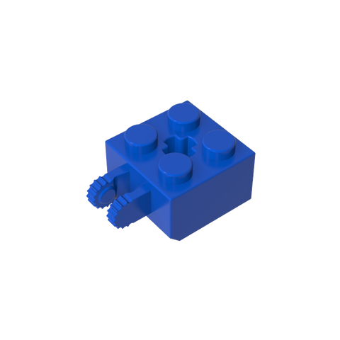 Gobricks,Hinge Brick 2 x 2 Locking with 2 Fingers Vertical and Axle Hole,40902,40902a,53029