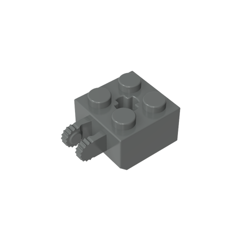 Gobricks,Hinge Brick 2 x 2 Locking with 2 Fingers Vertical and Axle Hole,40902,40902a,53029