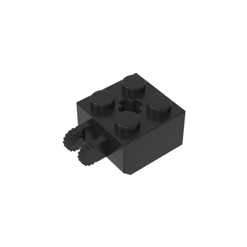 Gobricks,Hinge Brick 2 x 2 Locking with 2 Fingers Vertical and Axle Hole,40902,40902a,53029