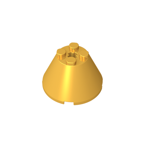 Gobricks,Cone 4 x 4 x 2 with Axle Hole [Plain],3943b,3943,3943a