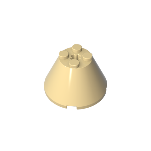 Gobricks,Cone 4 x 4 x 2 with Axle Hole [Plain],3943b,3943,3943a